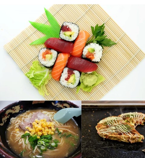 Sushi, Ramen, Okonomiyaki